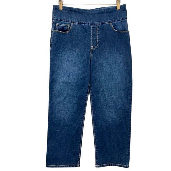 Gloria Vanderbilt Amanda Slimming pull up Jeans, waist band tummy control, sz 10 - Picture 3 of 13